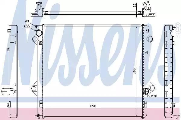 646803 Nissens Радіатор охолодження двигуна для Toyota Land Cruiser Prado (120, 150)