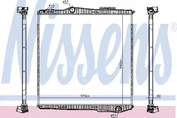 672910 Nissens Радіатор охолодження двигуна