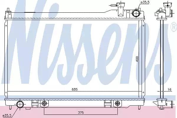 681213 Nissens Радіатор охолодження двигуна для Infiniti G35
