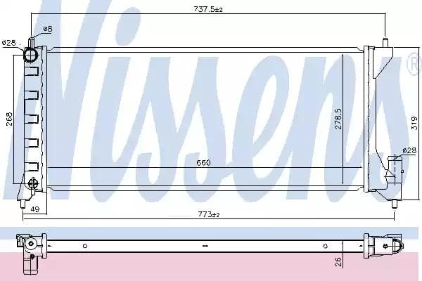 630749 Nissens Радіатор охолодження двигуна