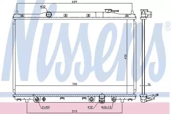 681383 Nissens Радиатор охлаждения двигателя для Honda StepWGN