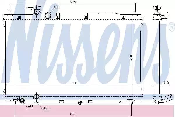 681386 Nissens Радіатор охолодження двигуна для Honda CR-V