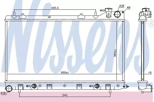 67747 Nissens Радиатор охлаждения двигателя для Subaru Forester