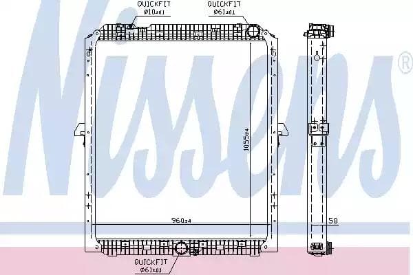 67176 Nissens Радиатор охлаждения двигателя