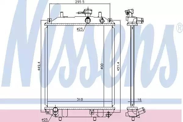 617556 Nissens Радіатор охолодження двигуна