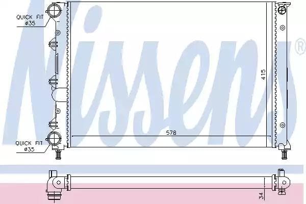 60071 Nissens Радіатор охолодження двигуна для Alfa Romeo 147