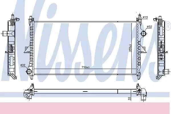 636019 Nissens Радіатор охолодження двигуна