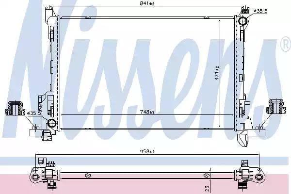 630792 Nissens Радіатор охолодження двигуна