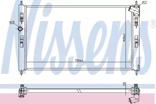 636032 Nissens Радиатор охлаждения двигателя