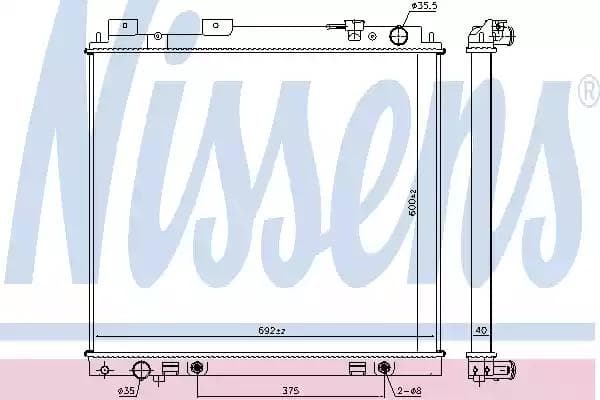 68744 Nissens Радиатор охлаждения двигателя