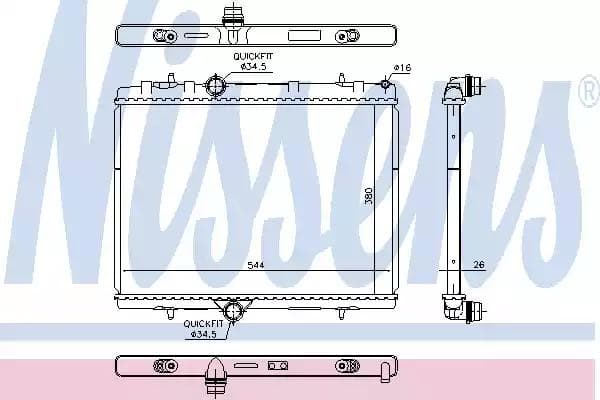 636029 Nissens Радіатор охолодження двигуна