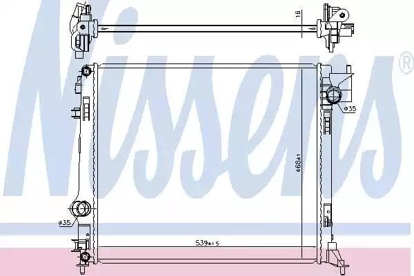 637663 Nissens Радиатор охлаждения двигателя