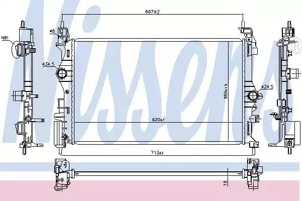 630783 Nissens Радиатор охлаждения двигателя