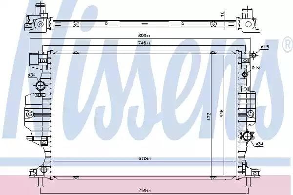 620156 Nissens Радиатор охлаждения двигателя