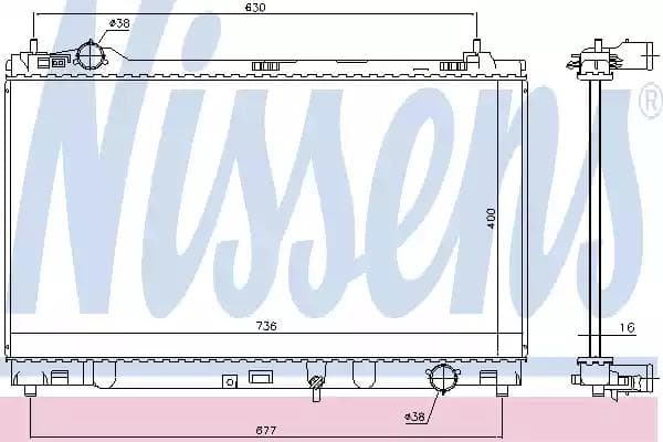 646948 Nissens Радиатор охлаждения двигателя для Lexus IS