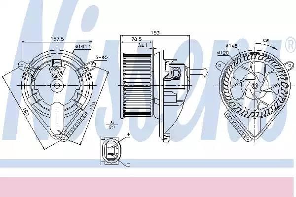 87095 Nissens Вентилятор салона