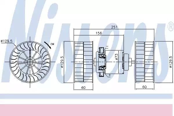 87190 Nissens Вентилятор салона