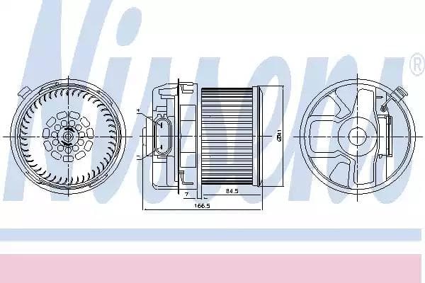 87260 Nissens Вентилятор салону