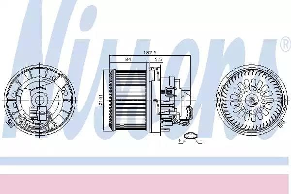 87261 Nissens Вентилятор салону
