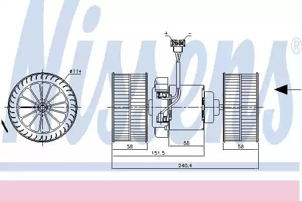 87400 Nissens Вентилятор салона