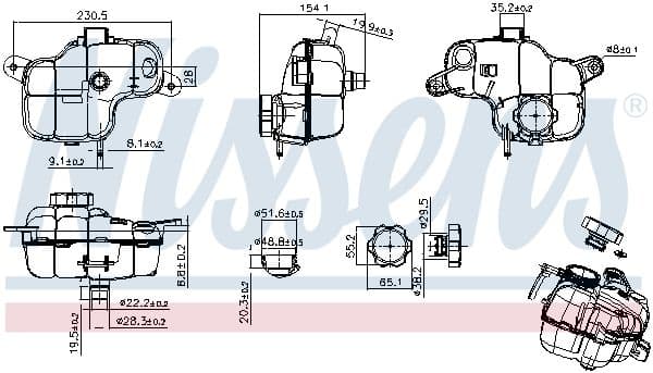 996410 Nissens Бачок охлаждающей жидкости