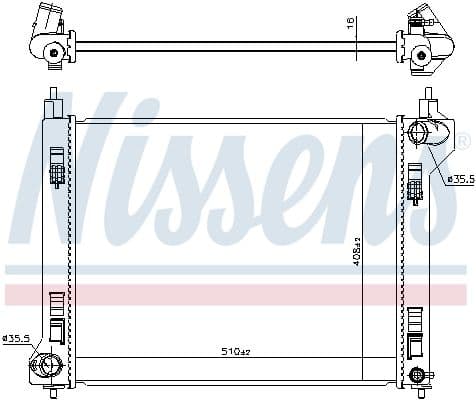 606766 Nissens Радиатор охлаждения двигателя для Nissan Sentra