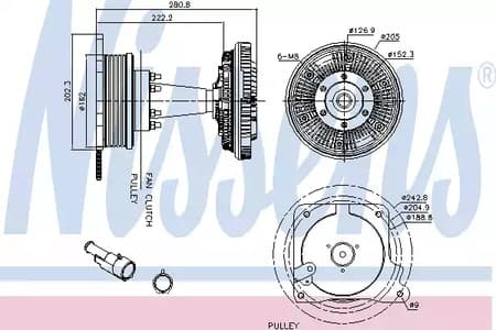 86059 Nissens Вискомуфта вентилятора
