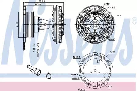 86082 Nissens Вискомуфта вентилятора