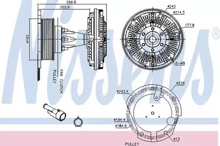 86087 Nissens Віскомуфта вентилятора