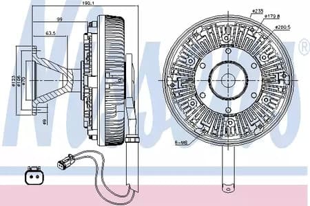 86125 Nissens Віскомуфта вентилятора