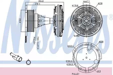 86126 Nissens Вискомуфта вентилятора