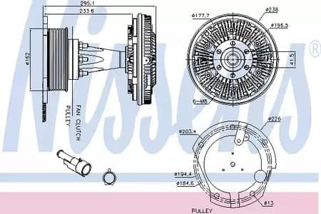 86128 Nissens Вискомуфта вентилятора