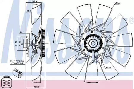 86131 Nissens Вентилятор системы охлаждения двигателя