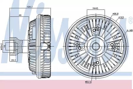 86139 Nissens Віскомуфта вентилятора