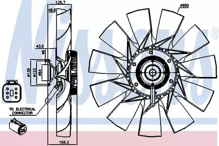 86141 Nissens Вентилятор системы охлаждения двигателя
