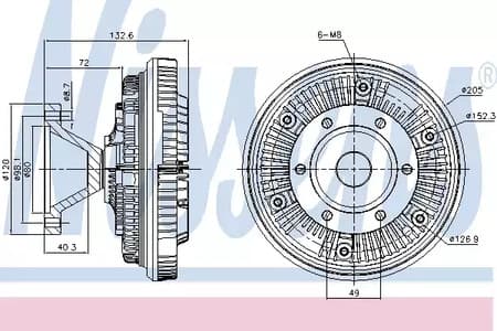 86145 Nissens Вискомуфта вентилятора