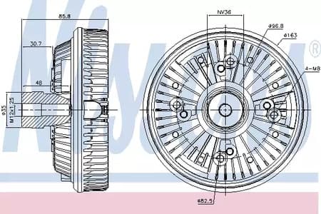 86148 Nissens Вискомуфта вентилятора