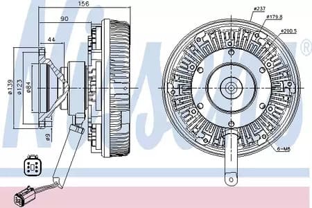 86154 Nissens Віскомуфта вентилятора