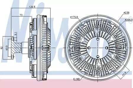 86162 Nissens Віскомуфта вентилятора