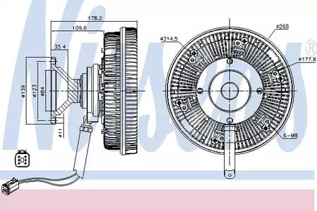 86168 Nissens Віскомуфта вентилятора