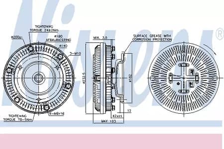 86171 Nissens Вискомуфта вентилятора