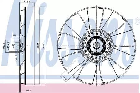 86174 Nissens Вентилятор системы охлаждения двигателя