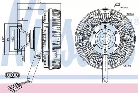 86177 Nissens Віскомуфта вентилятора