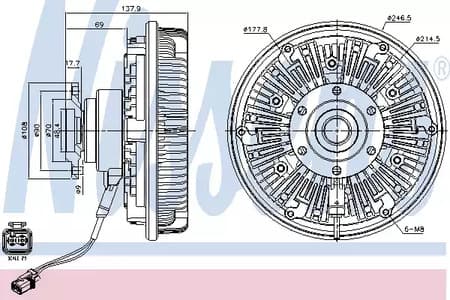 86184 Nissens Вискомуфта вентилятора