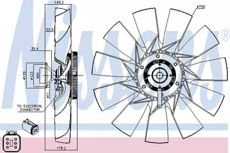 86188 Nissens Вентилятор системи охолодження двигуна