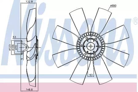 86192 Nissens Вентилятор системы охлаждения двигателя