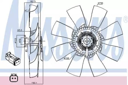 86193 Nissens Вентилятор системи охолодження двигуна