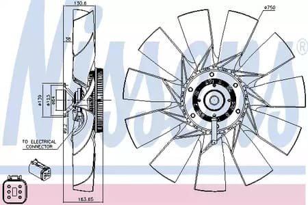 86196 Nissens Вентилятор системи охолодження двигуна
