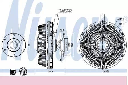 86197 Nissens Віскомуфта вентилятора