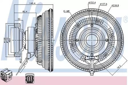 86199 Nissens Вискомуфта вентилятора